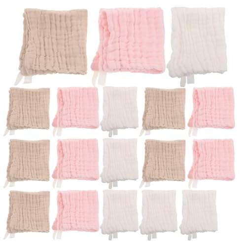 OSOLADY 18 salviette di cotone per il viso del bambino - Salviette portatili riutilizzabili in garza per la punta delle dita, ideali per bambini, neonati, bagno, hotel, spa e cucina.
