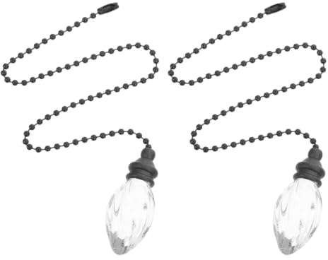 MOBUTOFU 2 St Kristallklara Takfläktkedjor Transparent Spiralpendel Universella Dekorativa Lampkedjor för Taklampor och Vifttillbehör Elegant Ljuskedja för Hem och Belysning