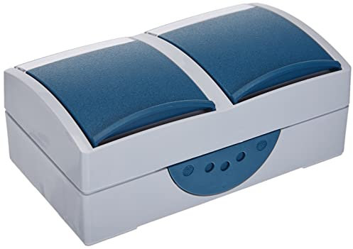 Busch-Jaeger 20/2 EWN-53 SCHUKO® Steckdose 2-fach (Thermoplast) Grau ocean® (IP 44) 2CKA002084A0703