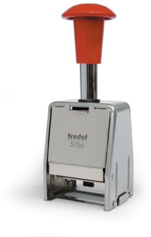 Trodat 86624 Ziffernstempel Metall fortlaufend automatisch selbstfärbend 8 x verstellbar 5,5 mm Stellen