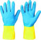 stronghand Industrial - Guantes de goma KENORA, color azul y amarillo, talla 8, aptos para alimentos y resistentes a los productos químicos