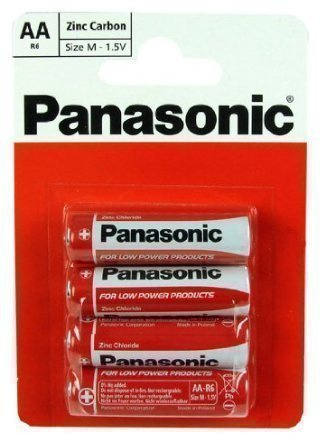 Panasonic Lot de 4 AA Zinc Carbone Piles pour Low Power Produits