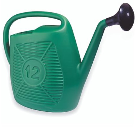 Ecoplast | Annaffiatoio 12 Litri, Annaffiatoio da Giardino in Plastica, Verde, 50x21x39