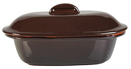 Colì Maioliche e Terrecotte dal 1650 Cuociarrosto Bruna Terracotta, Marrone, Lunghezza 39 cm