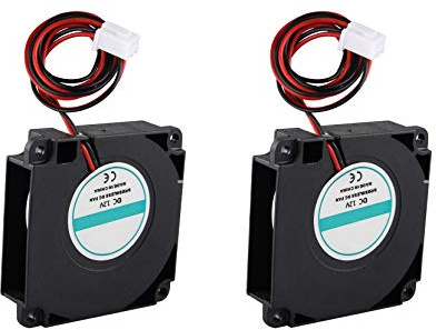 Jopto 2 Stück bürstenloser Ventilator DC 12 V Kühler 4010 0,08 A 40 mm x 40 mm x 10 mm 3D Drucker Lüfter Hydraulischer Turbo Lüfter mit XH2.54-2P Draht für 3D-Drucker
