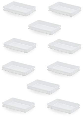 kistenkind 10x Teigbehälter 60 x 40 x 9,5 * Pizzaballenbox * Pizzateigbox * Teig Pizza Box