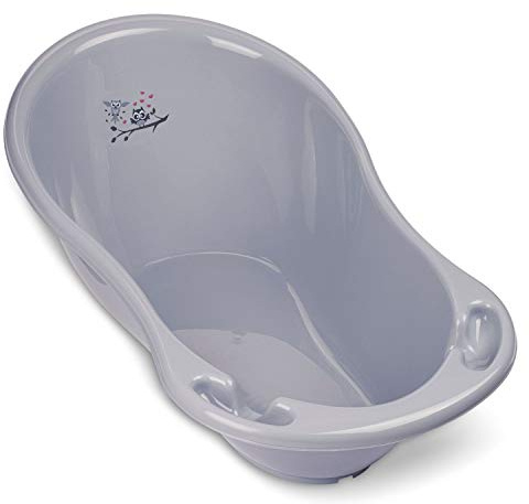 Baby Badewanne vom TÜV Rheinland zertifiziert! – Babybadewanne Neugeborene ab 0 bis 24 Monate - Anti rutsch Badewanne 86cm groß mit Stöpsel.