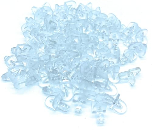 Regalstützen, 5 mm, zum Eindrücken, transparent, 20 Stück