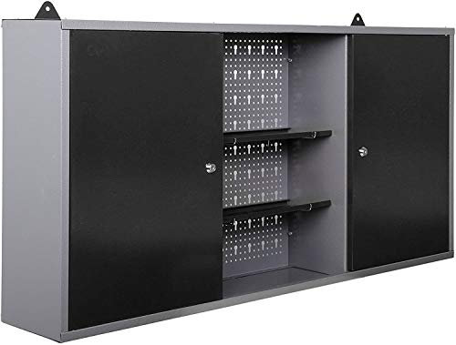 METALLMOBELL - Armadio Ferro | 120x60x20cm, con Ripiani e Serratura | Armadi da Ufficio, Mobile Ufficio, Armadietto Spogliatoio, Armadio Due Ante, Armadio 2 Ante, Armadietti Spogliatoio MB03G