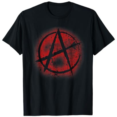 Diseño de símbolo de anarquía roja, anarquismo, Punk Camiseta