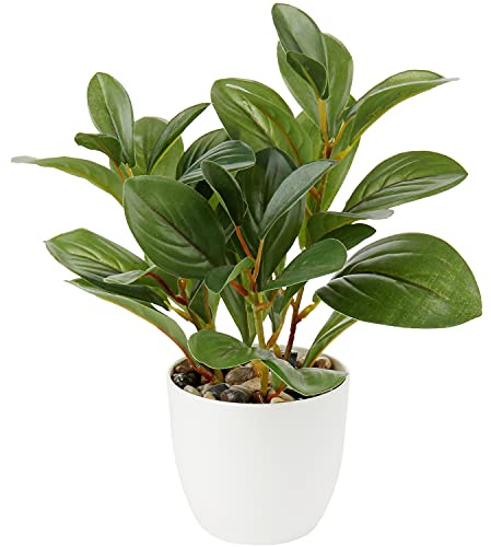 Briful Künstliche Zimmerpflanze Kamelie Kunstpflanze Camellia Japonica im Kunststofftopf Dekorative Seidenblumen Kamelie Kunstblumen für Home Hotel Dekoration