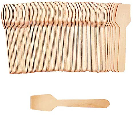 Mini Wooden Spoons,4inch 200pcs Disposable Wooden Ice Cream Dessert Spoons,Biodegradable Compostable Birchwood