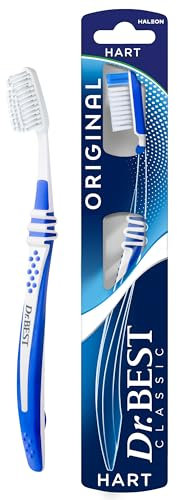 Dr.BEST Spazzolino da denti originale, duro (1 pezzo), con la speciale sospensione Dr.BEST aiuta a proteggere le gengive
