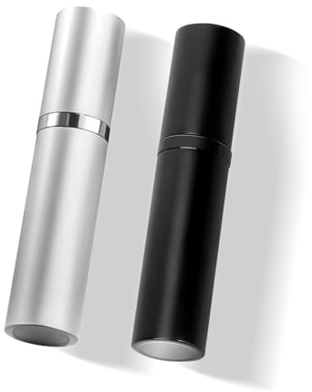 VVGAOGES Parfümzerstäuber Nachfüllbar,Parfum Zerstäuber für Unterwegs,Reiseflaschen zum Befüllen,Sprühflasche Klein für Parfum,Parfümflaschen Leer für Reise 5ml (Schwarz&Silber)