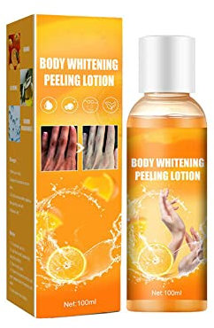 100ml Body Whitening Cream Peeling Lotion Skin Lightening Brightening, Orange Peel Peeling Cream Skin Peeling Gel, Skin Lightening Cream for Dark Skin, Improving Body Skin (2pcs)