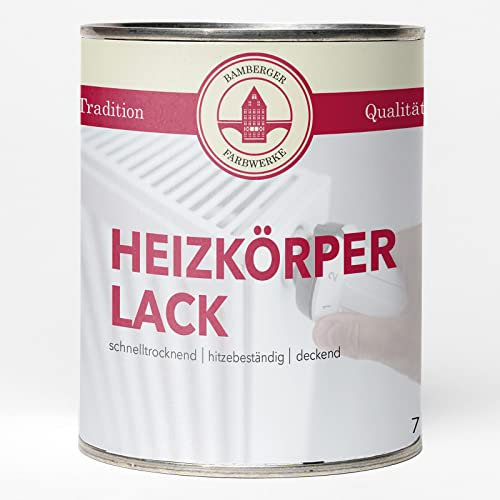 Bamberger Farbwerke Heizkörperlack Heizungsfarbe Hitzebeständig Heizungslack Metalllack (Lichtgrau glänzend 750ml)