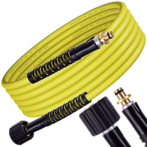 Ersatzschlauch für Hochdruckreiniger – 25m 180bar Kompatibel mit Kärcher K2-K7 Home Series Hochdruckreiniger-Zubehör – M22x1,5 mit 14 mm Stecker und altem Typ K Typ 10 mm Stecker bis zum Jahr 2007