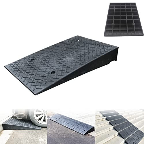Bordsteinrampen aus Gummi, robuste Bordsteinrampe für Auffahrten, Auffahrrampen mit stabiler Gitterstruktur, für Auffahrt, Laderampe, Bürgersteig, Auto, Roller, Fahrrad, Motorrad ( Size : 50*80*20cm )