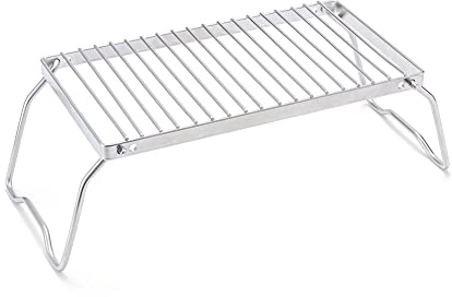 Grille de barbecue à rayures en acier inoxydable Support pliable portable