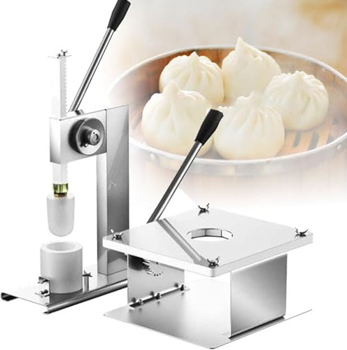 Baozi Maker, Machine de Fabrication de Petits Pains Semi-Automatique, Moule de Fabrication Chinois Acier, Machine de Fabrication Petits Pains, Pour Cuisiner de DéLicieux Baozi pour Restaurant,Medium