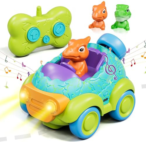 Lehoo Castle Voiture Télécommandée Enfant 2 Ans, Dinosaure Jouet Garcon
