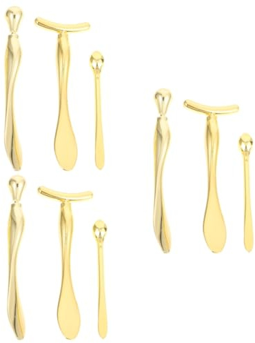 Healeved 9stücke Teiliges Aus Praktischen Gesichtscreme-löffeln Förmiger Augencreme- Wasserabweisend Für Hautpflege Und Augenmassage Goldfarben Für Bessere Absorption Und Minderung Von