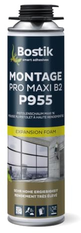 BOSTIK P955 Montage Pro Maxi B2-500ml | Für Fenster - Hohlräume - Wandfugen - Leitungsführungen - Ideal zur Schall - & Wärmedämmung