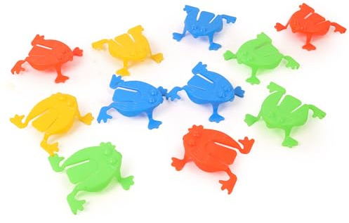 FLYPOP'S - Pacco da 12 Barili di Rane Saltellanti - Gioco Ricreativo - 038911PA - Multicolore - Plastica - Kermesse - Giocattolo per Bambini - Gioco di Abilità - 12 cm x 9 cm - A Partire dai 3 Anni