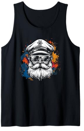 Herren Segeln Kapitän Skizze Seemann Wassersport Tank Top