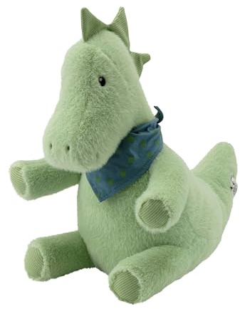 Sterntaler Kuscheltier S Dino Rexi - Plüschtier aus weichem Flausch - Kinder und Baby Spielzeug mit Rassel zum Entdecken - treuer Begleiter zum Kuscheln & Spielen, pudergrün