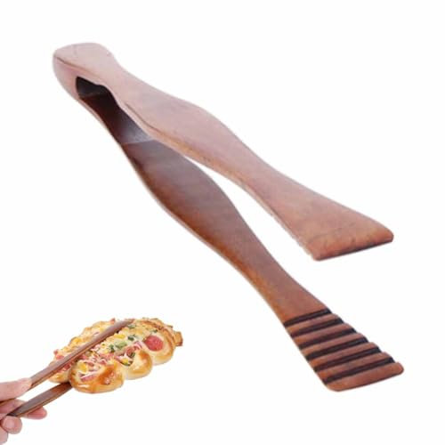 1 PCS Wooden Tongs for Toaster, Food Tongs Wooden, Bread Tongs, for Pastry Salad Dessert Camping BBQ Grill Buffet Kitchen Tool