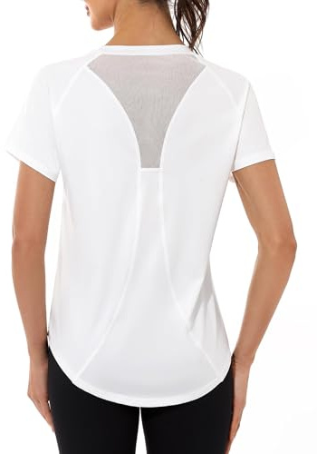 Gyabnw UV Schutz Funktionsshirt Sportshirt Damen Atmungsaktiv Kurzarm Yoga | Laufshirt Oberteil,Sport T-Shirt,Locker,Leicht,Wandern,Gym,Laufen