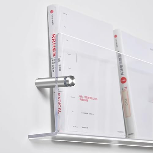 Zeitschriftenhalter zum Aufhängen, Acryl, transparent, Wandmontage, mit 6 Ebenen, für Wartezimmer, Wohnzimmer, Büro und Badezimmer, 5 Stück, groß, 100 cm Größe