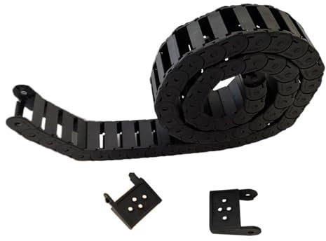 Towing Track R48 25x38mm Inner Size Wire Carrier with End Connectors CNC Engraving Machine Transmission Chain 3D Printer Cable Drag Chain Moving Protector(2 meters)