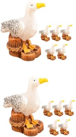 BESPORTBLE 2 Sätze Mediterrane Mikrolandschaft Pfauenfigur Frosch Schwimmbad Figuren Solarleuchten Garten Teich Zwerge Taube Kleine Enten Winzig Mini-frösche Solar- Harz 6 Stück * 2