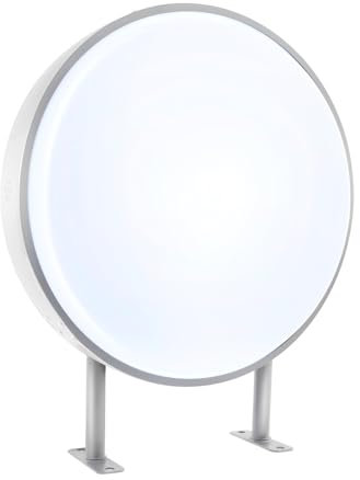 LED Leuchtkasten - Rund Doppelseitige Wasserdichte Lightbox | Leuchtschild | Wasserdichte | Circular Projektion Blank Beleuchtet Leuchtreklame | für Restaurants Imbissbuden Geschäfte (60CM)