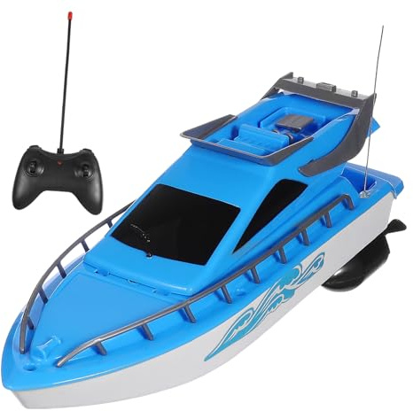PartyKindom 1Satz Elektrisches Ferngesteuertes Speedboat für Erwachsene Pool und See Einfach zu Steuern Langlebig Infrarot Fernbedienung