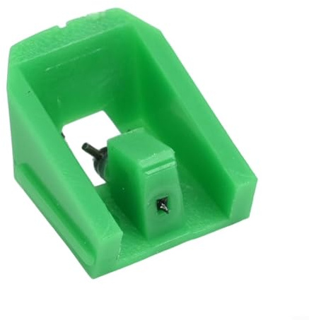 VMN95E - Stilo di ricambio per Audio Technica per giradischi AT-LP120X serie VM95, cartuccia con punta ellittica (verde)