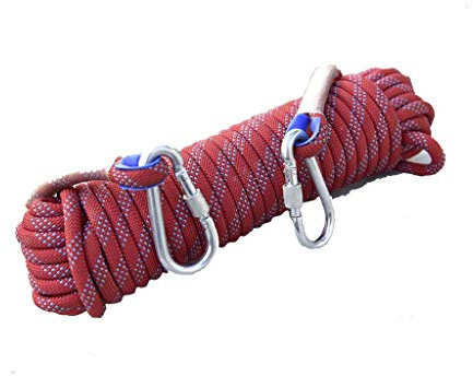 WOTZOV Kletterseil Absturzsicherungs-Kraftseil Rot 10 mm/12 mm/14 mm/16 mm Dickes Sicherheitsseil für den Außenbereich Absturzsicherungsseil für große Höhen Notfallausrüstung,10mm 70m