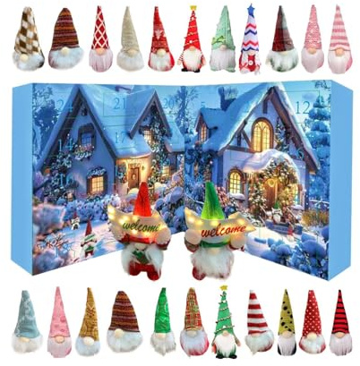 Christmas Dwarf s 2025, 24 Days Christmas Countdown Calendar Decoration With 22 Plush Dwarfs And 2 Glowing Plush Dwarfs, Childlike And Cute, For Kids Present Gnome Figur