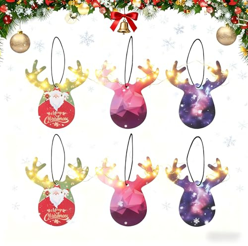 Allisway Profumatore Auto, 6 Packs Deodorante Auto, Profumatore per Auto, Mantieni la Tua Auto Fresca, Pendenti Profumati a Lunga Durata, Confezione Combinata, Forma di Testa di Cervo