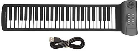 lyrlody Pianoforte Arrotolabile, Pianoforte Pieghevole con Tastiera Portatile 4D Surround Sound a 49 Tasti per Principianti per la Casa (PM49)