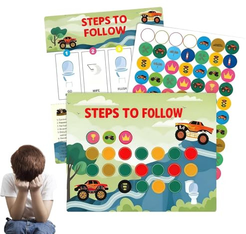 Töpfchen-Diagramm – Motivationsverhalten-Lernhilfe – Belohnungstafel für Kinder, Jungen, Klassenzimmer, Reisen, Bett, Zuhause, drinnen