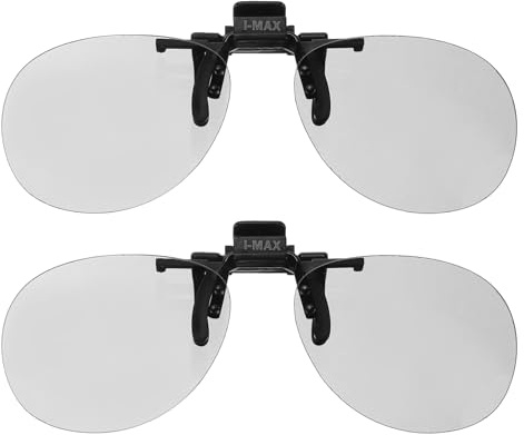 QUARKZMAN 2 Piezas De Gafas 3D Clip-On Polarizadas, Cuadros De Gafas 3D Pasivos Circulares para Image Maximum Películas Cine Juegos TV Foto Proyector