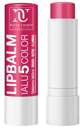 NU - LipBalm Ialu5Color CICLAMINO | Balsamo Labbra Idratante Acido Ialuronico | Burrocacao Colorato Naturale | 8 Ore Idratazione | Stick Labbra Senza Nichel | Nutre e Illumina | Aroma Vaniglia | 4,2ml