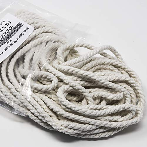 Roomserve Soft Flexible Cotton Piping Cord - 5mm diameter (10 metre length)