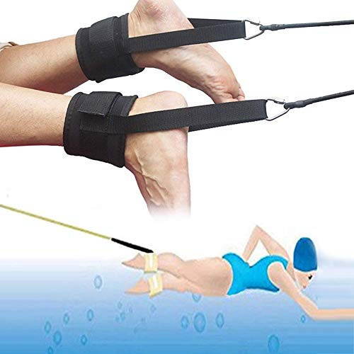 Cinghia alla Caviglia da Nuoto stazionaria, guinzaglio da Allenamento per Nuoto, Nuoto Fisso per Laccio da Nuoto, Cintura da Nuoto statica con Imbracatura da Nuoto, Corde Elastiche per Nuoto
