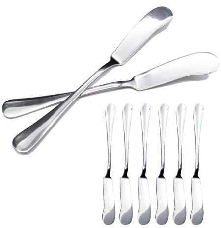 Besch 6 coltelli da burro in acciaio inox 16,5 x 2 cm (coltello da burrilla).