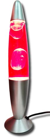 Signes Grimalt Lampada lava da tavolo, 35 cm rosso - bianco, con interruttore, include lampadina E14, lampade al plasma, magma, meduse colorate