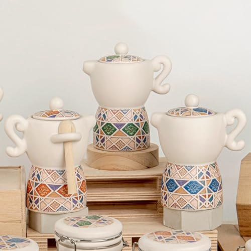 Doni Bomboniere Azucarero moka de porcelana decorada porta azúcar cafetera originales aniversario primera comunión Santa confirmación bautizo pensamientos boda con